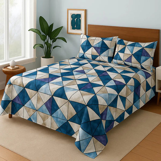 BLUE TUKRI- Bedsheet Set