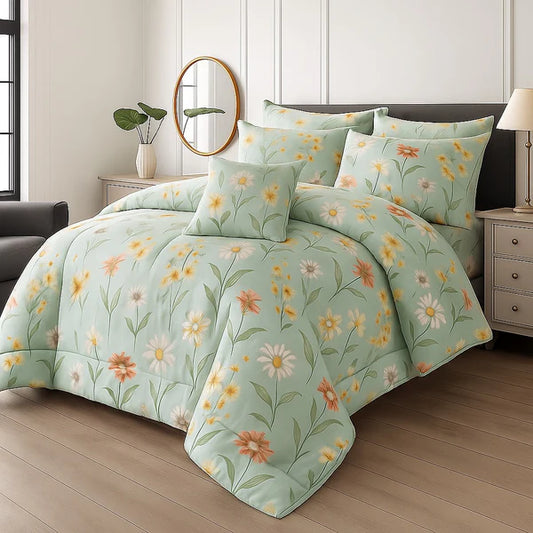 MARI GOLD- 7pcs Summer Comforter Set (Light Filling)