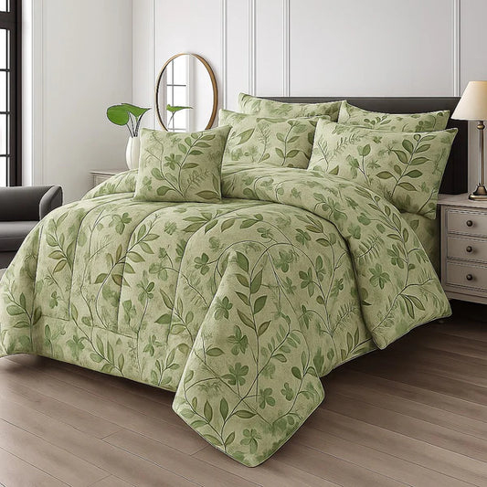 LEAVES- 7pcs Summer Comforter Set (Light Filling)