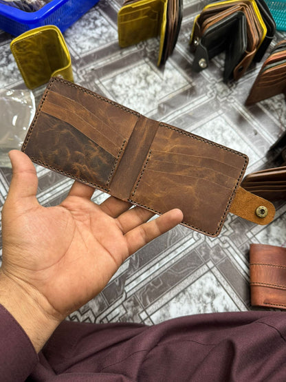 Leather Wallet - BROWN