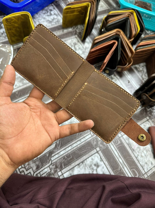 Leather Wallet - MEDIUM BROWN