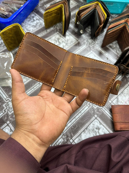 Leather Wallet - BROWN