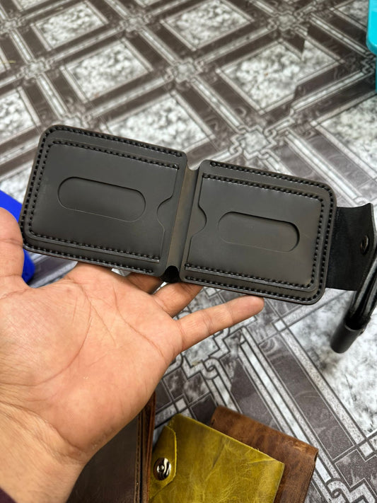 Leather Wallet - BLACK