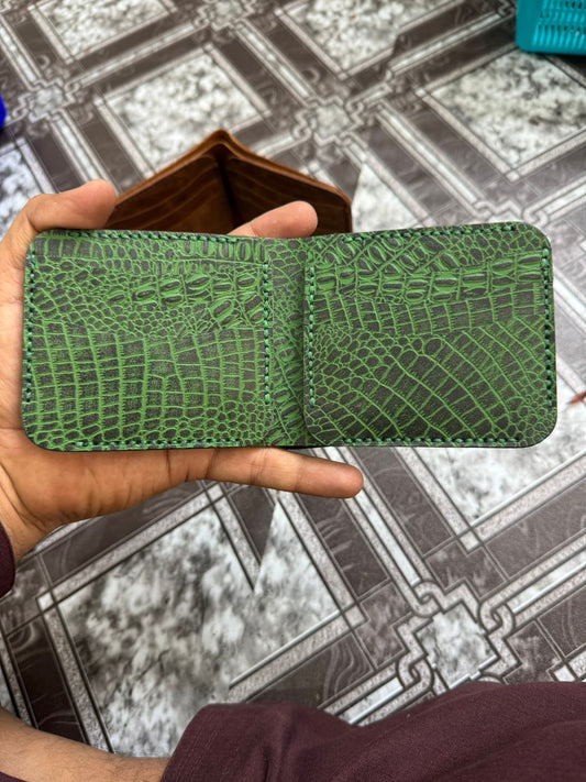 Leather Wallet - GREEN