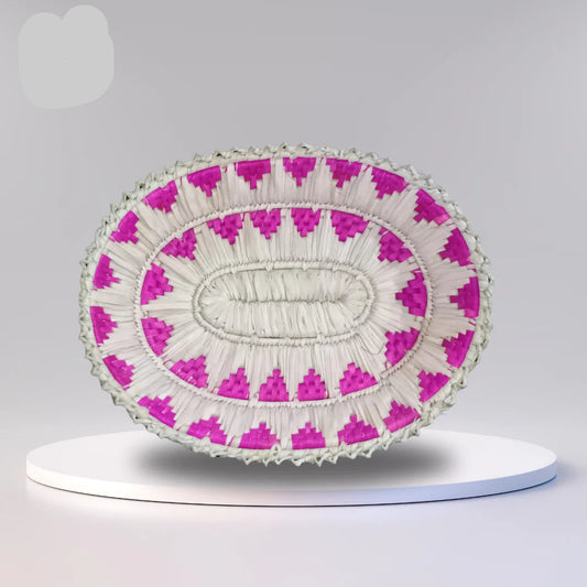 Set Of 3 Oval Serving Basket with Intricate Design  Made in Pakistan (Sindh)